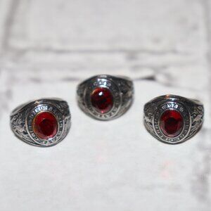 📚 Vintage Sterling Class Rings · Set of 3 · FSU · 11g